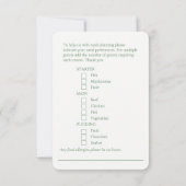 Blumenkarten für Hochzeitsmahlzeiten RSVP Karte (Rückseite)