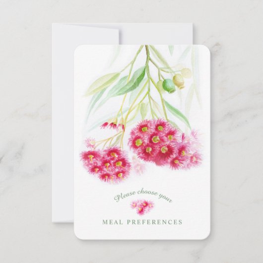 Blumenkarten für Hochzeitsmahlzeiten RSVP Karte (Vorderseite)