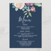 Blumenkarten für Hochzeitsmenüs für Wasserfarben Menükarte (Vorderseite)