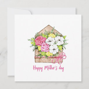 Blumenkarten für Muttertag, Grüße, Geschenk Dankeskarte