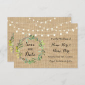 Blumenkarten für Save the Date Liebe (Vorne/Hinten)