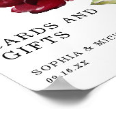 Blumenkarten für tiefe Rote Rose - Zeichen Poster (Ecke)