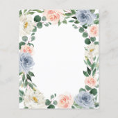 Blumenkarten mit rosafarbenem Pfirsichfarben (Rückseite)