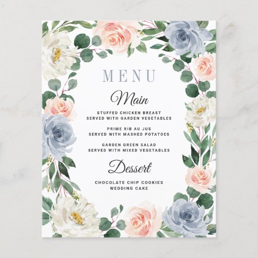 Blumenkarten mit rosafarbenem Pfirsichfarben (Vorderseite)