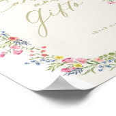 Blumenkarten und Geschenke - Brautparty Poster (Ecke)