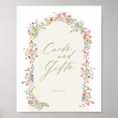 Blumenkarten und Geschenke - Brautparty Poster (Vorne)