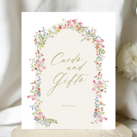Blumenkarten und Geschenke - Brautparty Poster