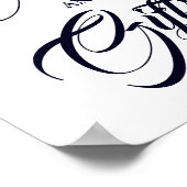 Blumenkarten und Geschenke für Hochzeiten Poster (Ecke)