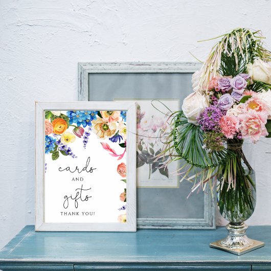 Blumenkarten und Geschenke Poster