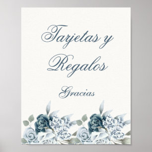 Blumenkarten und Geschenke Spanisches Hochzeitszei Poster
