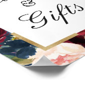 Blumenkarten und Geschenkgutscheine aus Burgund Poster (Ecke)