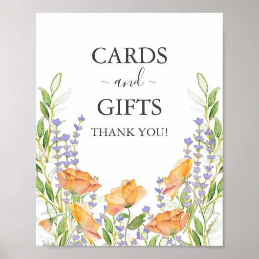 Blumenkarten und Geschenkgutscheine Poster (Vorne)