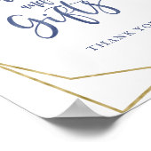 Blumenkarten und Geschenkgutscheine von Dusty Blue Poster (Ecke)