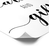 Blumenkarten und Geschenkposter für Brautpartys Poster (Ecke)