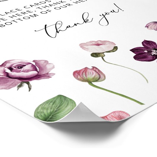 Blumenkarten und Geschenkposter Poster (Ecke)