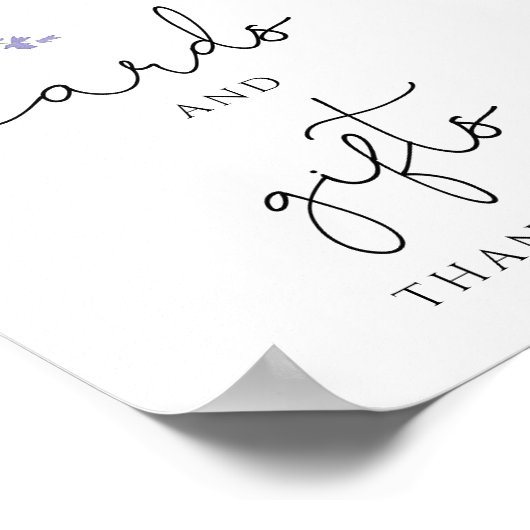 Blumenkarten und Geschenkposter Poster (Ecke)