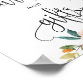 Blumenkarten und Geschenkschild in Rosa Poster (Ecke)