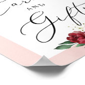 Blumenkarten und Geschenkschild in Rosa Poster (Ecke)