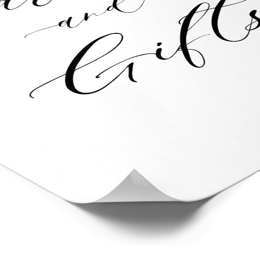 Blumenkarten und Geschenkschild Poster (Ecke)