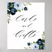 Blumenkarten und Geschenkschild Poster (Vorne)