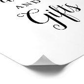 Blumenkarten und Geschenkschild Poster (Ecke)