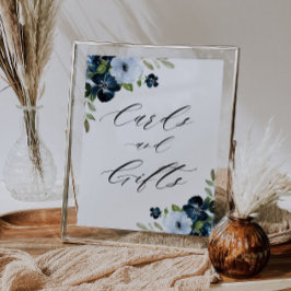 Blumenkarten und Geschenkschild Poster