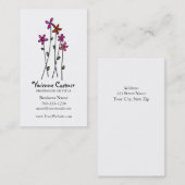 Blumenkarten Visitenkarte (Vorne/Hinten)