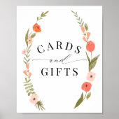 Blumenkartentafeln und Giftschild Poster (Vorne)