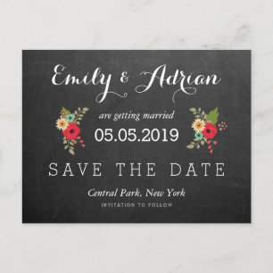 Blumenkarton Save the Date Postkarten