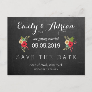 Blumenkarton Save the Date Postkarten