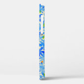 Blumenkaskade: Blaue Blumen Nahtloses Muster Case-Mate iPhone Hülle (Rückseite / Links)