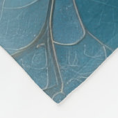 Blumenkaskade - Weicher Aquamariner und Abstrakter Fleecedecke (Ecke)