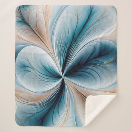 Blumenkaskade Weicher Aquamariner und goldener Abs Sherpadecke