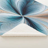 Blumenkaskade Weicher Aquamariner und goldener Abs Sherpadecke (3/4)