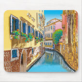 Blumenkästen entlang dem Kanal Mousepad (Vorne)