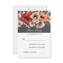 Blumenkästen Gold Foil Wedding RSVP Karten