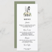 Blumenkästen Hochzeitskarte Menükarte (Vorne/Hinten)