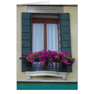 Blumenkasten-leere Karte Venedigs Italien