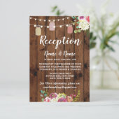 Blumenkästen Rustikale Hochzeitskarten Holz Einladung (Stehend Vorderseite)