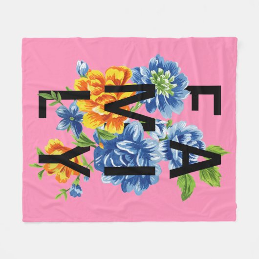 Blumenkatalog Fleecedecke (Vorderseite (Horizontal))