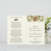 Blumenkatholisches Hochzeitsprogramm (Stehend Vorderseite)