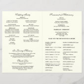 Blumenkatholisches Hochzeitsprogramm (Rückseite)