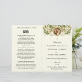 Blumenkatholisches Hochzeitsprogramm (Stehend Vorderseite)