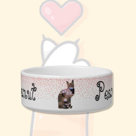 Blumenkatze 2 & Herz Pet Bowl Napf