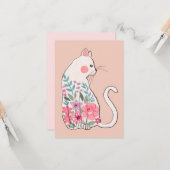 Blumenkatze Karte (Vorderseite/Rückseite Beispiel)