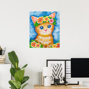Blumenkatze★ Poster