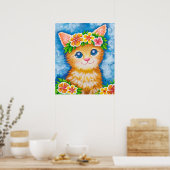 Blumenkatze★ Poster (Küche)