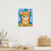 Blumenkatze★ Poster (Küche)
