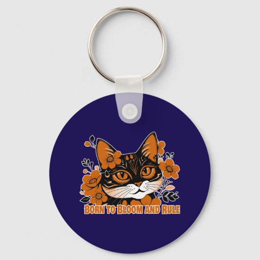 Blumenkatze Schlüsselanhänger (Vorderseite)