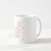 Blumenkatze Silhouette Kaffeetasse (VorderseiteRechts)